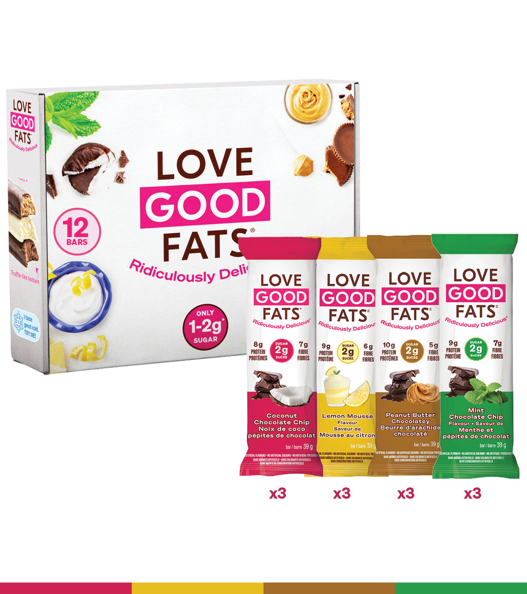 Love Good Fats Chocolate Lovers Keto Friendly Bars